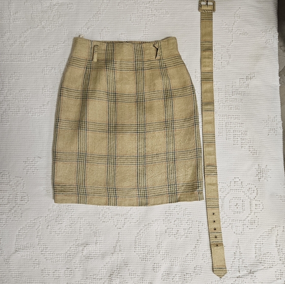 Jax Linen Plaid Skirt - Picture 7 of 10